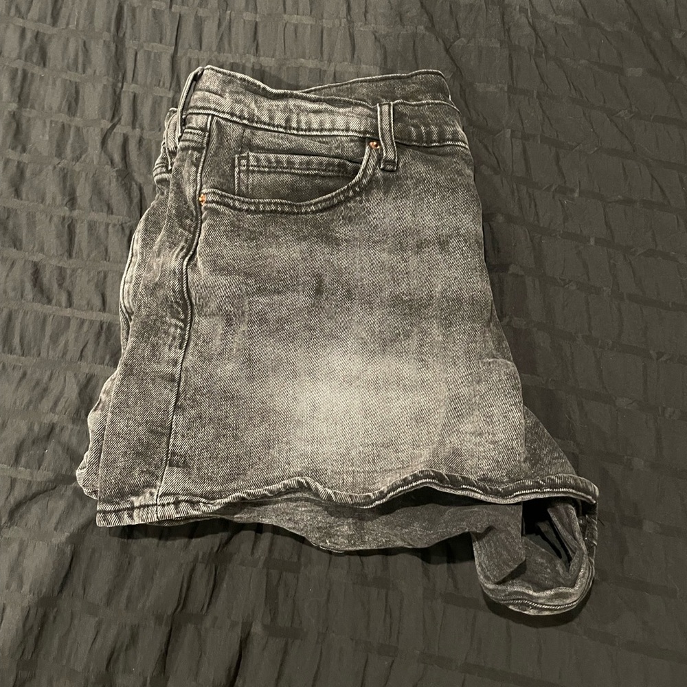 Size 20 Black-grey Denim Jean Shorts